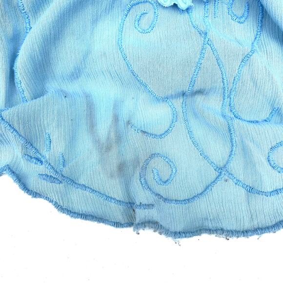 Free People Rosa Maxi Dress Baby Blue 3D Flowers Strapless Fairy XS Small - Picture 12 of 12